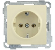 Механизм розетки СП BOLERO РС11-1-0-Б 16А с заземл. крем. ИЭК ERB11-K33-16