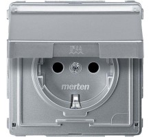 Механизм розетки СП Merten поле для надписи с защ. крышкой SchE MTN2312-7260