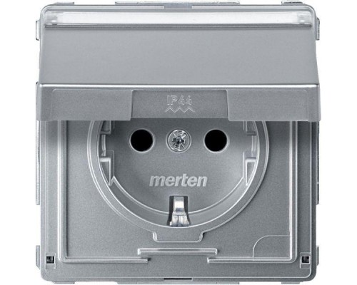 Механизм розетки СП Merten поле для надписи с защ. крышкой SchE MTN2312-7260