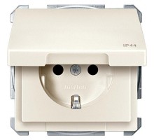Механизм розетки СП Merten с защ. крышкой IP44 беж. SchE MTN2414-4044