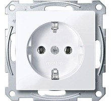 Механизм розетки СП Merten с заземл. активно бел. SchE MTN2301-0325