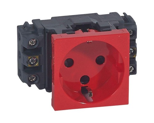 Механизм розетки СП Mosaic 2P+E с мех. блок и защ. шторки Leg 077621