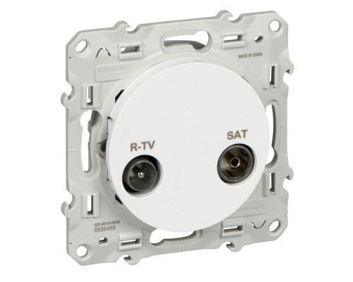 Механизм розетки СП R-TV-SAT Odace оконечная бел. SchE S52R455
