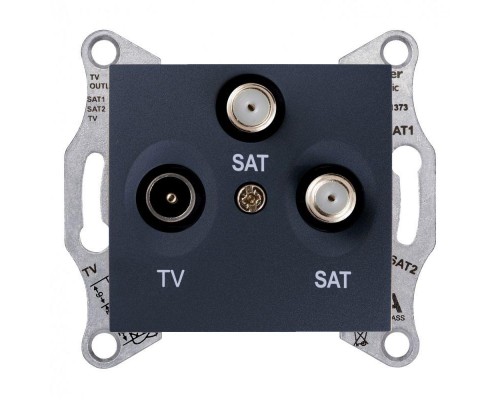 Механизм розетки СП R-TV-SAT/SAT Sedna оконечная графит SchE SDN3502170