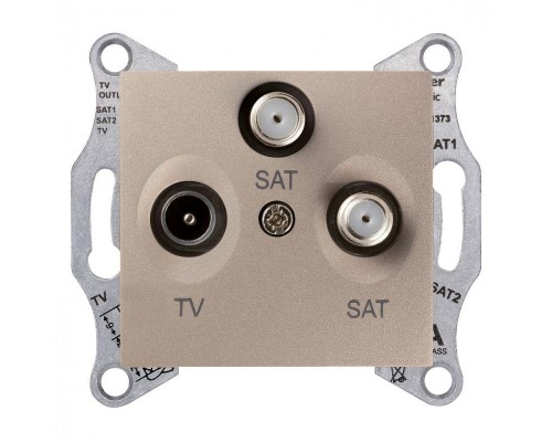 Механизм розетки СП R-TV-SAT/SAT Sedna титан SchE SDN3502168