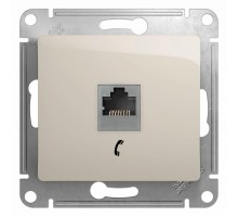 Механизм розетки телеф. 1-м Glossa RJ11 молочн. SchE GSL000981T
