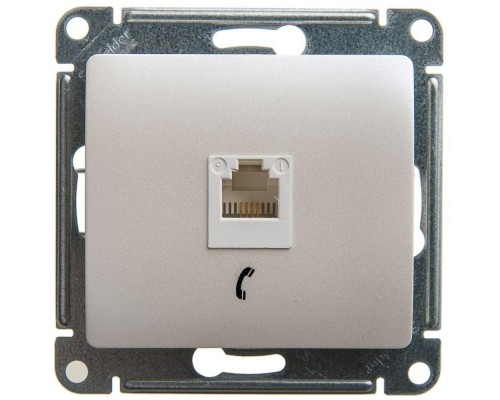 Механизм розетки телеф. 1-м Glossa RJ11 перламутр SchE GSL000681T