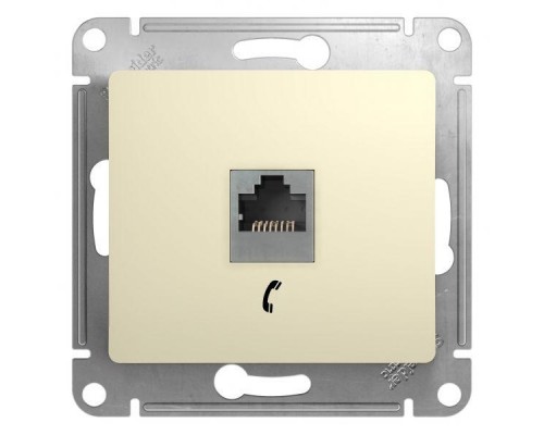 Механизм розетки телеф. 1-м СП Glossa RJ11 беж. SchE GSL000281T