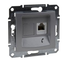Механизм розетки телеф. 1-м СП Sedna RJ11 алюм. SchE SDN4101160
