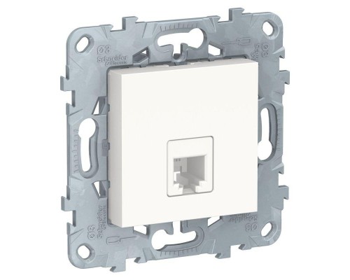 Механизм розетки телефонная UNICA NEW RJ11 одиноч. 4 контакта бел. SchE NU549218
