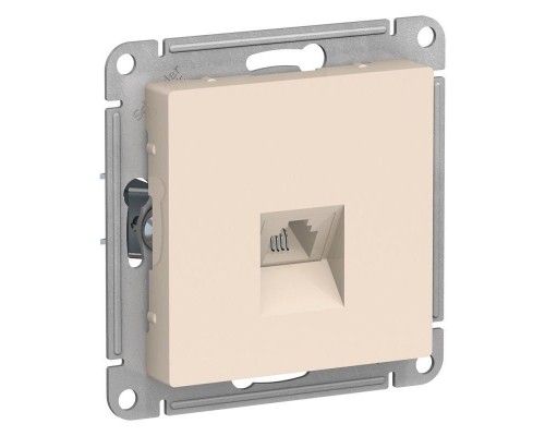 Механизм розетки телефонной 1-м СП ATLAS DESIGN RJ11 беж. SchE ATN000281