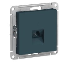 Механизм розетки телефонной 1-м СП ATLAS DESIGN RJ11 изумруд SchE ATN000881