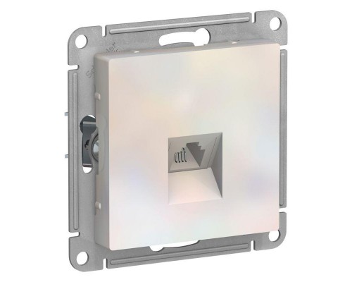 Механизм розетки телефонной 1-м СП ATLAS DESIGN RJ11 жемчуг SchE ATN000481