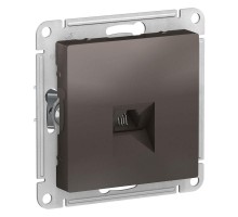 Механизм розетки телефонной 1-м СП ATLAS DESIGN RJ11 мокко SchE ATN000681