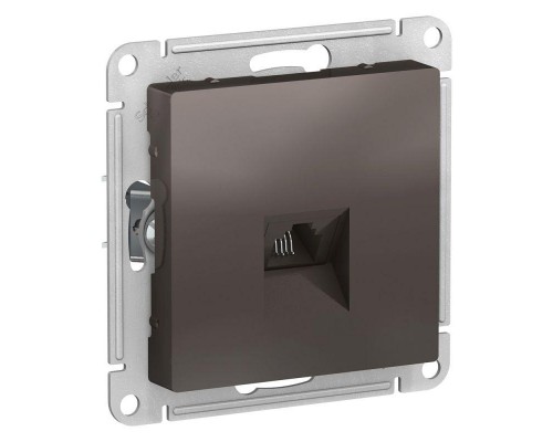 Механизм розетки телефонной 1-м СП ATLAS DESIGN RJ11 мокко SchE ATN000681