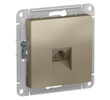 Механизм розетки телефонной 1-м СП ATLAS DESIGN RJ11 шампань SchE ATN000581