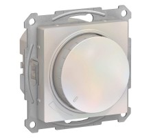 Механизм светорегулятора (диммера) ATLAS DESIGN поворотно-нажимной 630Вт жемчуг SchE ATN000436