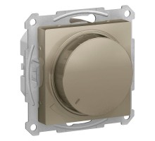 Механизм светорегулятора (диммера) ATLAS DESIGN поворотно-нажимной 630Вт шампань SchE ATN000536