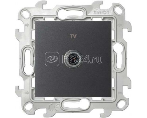 Механизм ТВ розетки 1-м Simon24 графит 2450477-038