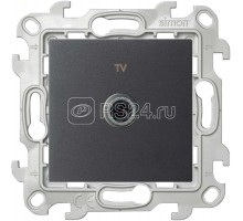 Механизм ТВ розетки проходной Simon24 графит 2410475-038