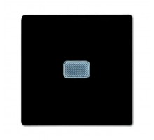 Механизм выключателя 1-кл. 1п СП Basic 55 10А IP20 с клавишей с линзой подсветки с неон. лампой chateau-black ABB 2CKA001012A2175