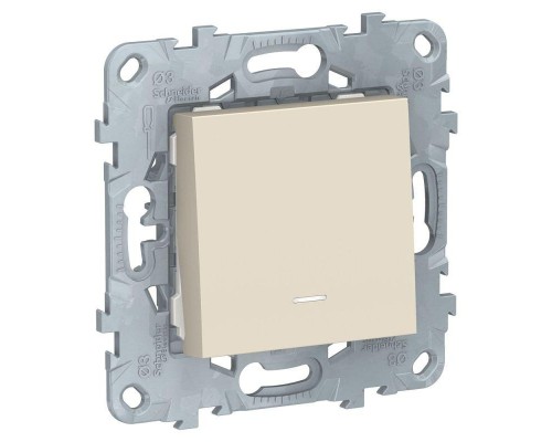 Механизм выключателя 1-кл. 2мод. СП Unica New IP21 (сх. 1а) с подсветкой беж. SchE NU520144N