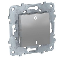 Механизм выключателя 1-кл. 2п 2мод. СП Unica New IP21 (сх. 2) 250В 16AX алюм. SchE NU526230