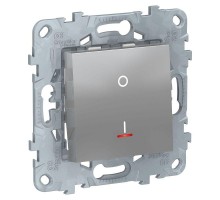 Механизм выключателя 1-кл. 2п 2мод. СП Unica New IP21 (сх. 2а) 250В 16AX с индикацией алюм. SchE NU526230S