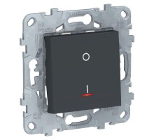 Механизм выключателя 1-кл. 2п 2мод. СП Unica New IP21 (сх. 2а) 250В 16AX с индикацией антрацит SchE NU526254S