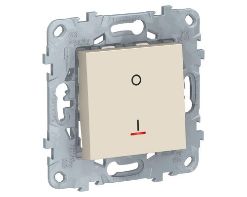Механизм выключателя 1-кл. 2п 2мод. СП Unica New IP21 (сх. 2а) 250В 16AX с индикацией беж. SchE NU526244S