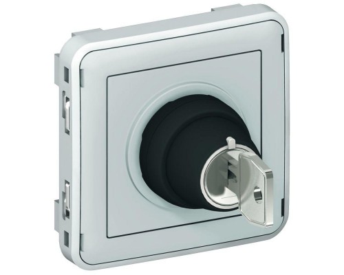 Механизм выключателя 1-кл. ОП Plexo 3А IP55 250В с ключом 2 полож. 2HO сер. Leg 069534