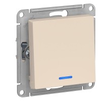Механизм выключателя 1-кл. СП AtlasDesign 10А IP20 (сх. 1а) 10AX с подсветкой беж. SchE ATN000213