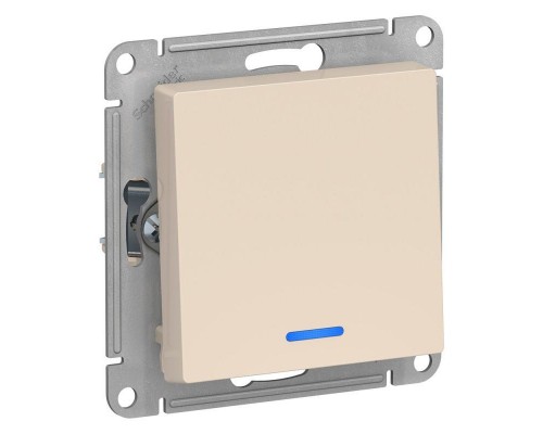 Механизм выключателя 1-кл. СП AtlasDesign 10А IP20 (сх. 1а) 10AX с подсветкой беж. SchE ATN000213