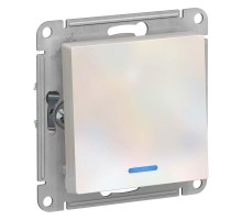 Механизм выключателя 1-кл. СП AtlasDesign 10А IP20 (сх. 1а) 10AX с подсветкой жемчуж. SchE ATN000413