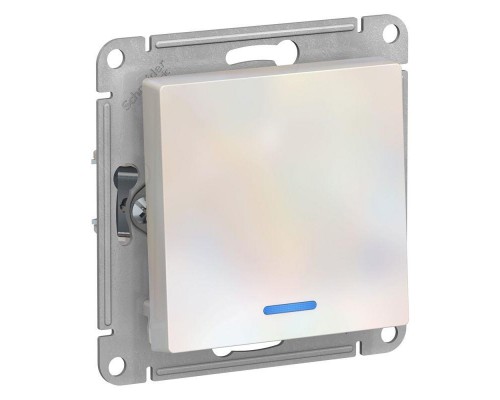 Механизм выключателя 1-кл. СП AtlasDesign 10А IP20 (сх. 1а) 10AX с подсветкой жемчуж. SchE ATN000413