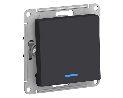 Механизм выключателя 1-кл. СП AtlasDesign 10А IP20 (сх. 1а) 10AX с подсветкой карбон SchE ATN001013