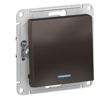 Механизм выключателя 1-кл. СП AtlasDesign 10А IP20 (сх. 1а) 10AX с подсветкой мокко SchE ATN000613