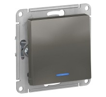 Механизм выключателя 1-кл. СП AtlasDesign 10А IP20 (сх. 1а) 10AX с подсветкой сталь SchE ATN000913