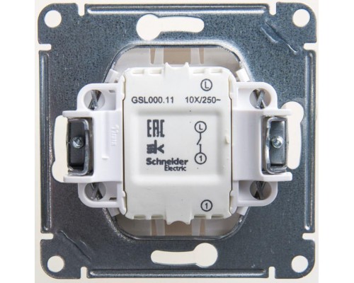 Механизм выключателя 1-кл. СП Glossa 10А IP20 (сх. 1) 10AX перламутр SchE GSL000611