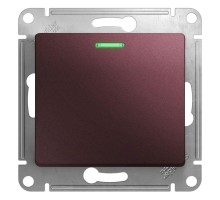Механизм выключателя 1-кл. СП Glossa 10А IP20 (сх. 1а) 10AX с подсветкой баклажан. SchE GSL001113