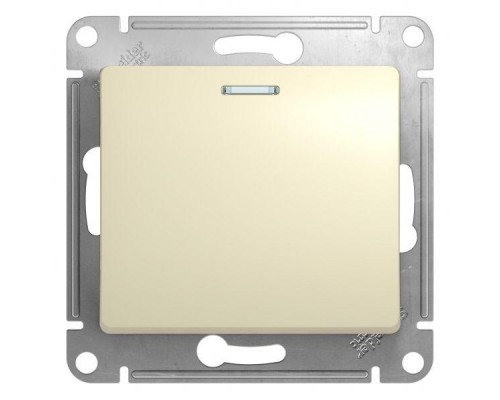 Механизм выключателя 1-кл. СП Glossa 10А IP20 (сх. 1а) 10AX с подсветкой беж. SchE GSL000213