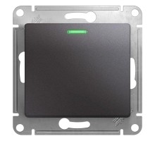 Механизм выключателя 1-кл. СП Glossa 10А IP20 (сх. 1а) 10AX с подсветкой графит SchE GSL001313