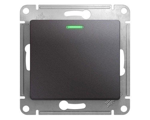 Механизм выключателя 1-кл. СП Glossa 10А IP20 (сх. 1а) 10AX с подсветкой графит SchE GSL001313