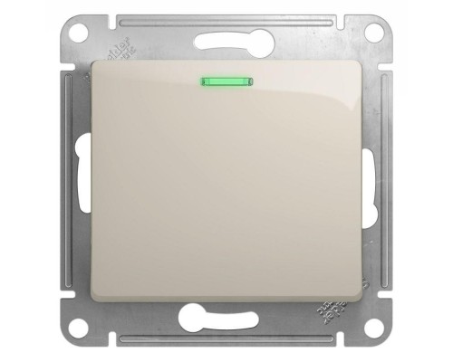 Механизм выключателя 1-кл. СП Glossa 10А IP20 (сх. 1а) 10AX с подсветкой молочн. SchE GSL000913