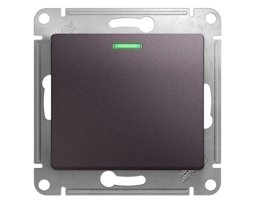 Механизм выключателя 1-кл. СП Glossa 10А IP20 (сх. 1а) 10AX с подсветкой сиренев. туман SchE GSL001413
