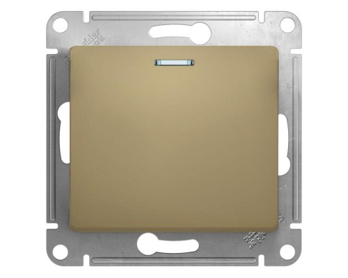 Механизм выключателя 1-кл. СП Glossa 10А IP20 (сх. 1а) 10AX с подсветкой титан SchE GSL000413