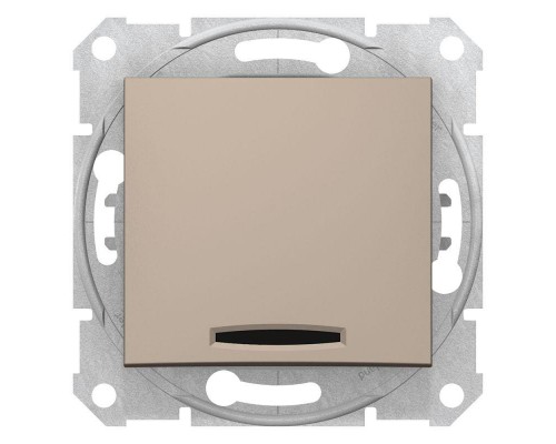Механизм выключателя 1-кл. СП Sedna 10А IP20 (сх. 1а) 250В с подсветкой титан SchE SDN1400168