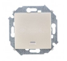 Механизм выключателя 1-кл. СП Simon 15 10А IP20 с подсветкой винт. зажим шампань Simon 1591104-034
