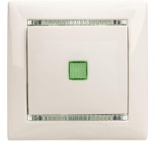 Механизм выключателя 1-кл. СП Valena 10А IP31 250В с зел. индикацией бел. Leg 774410