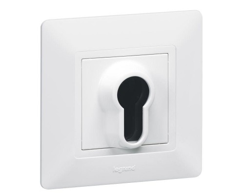 Механизм выключателя 1-кл. СП Valena Life 10А IP20 230В с ключом 2 полож. с лиц. панелью бел. Leg 752125